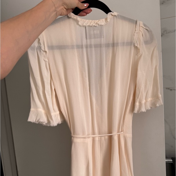 Reformation Cream Wrap Dress - Picture 9 of 12